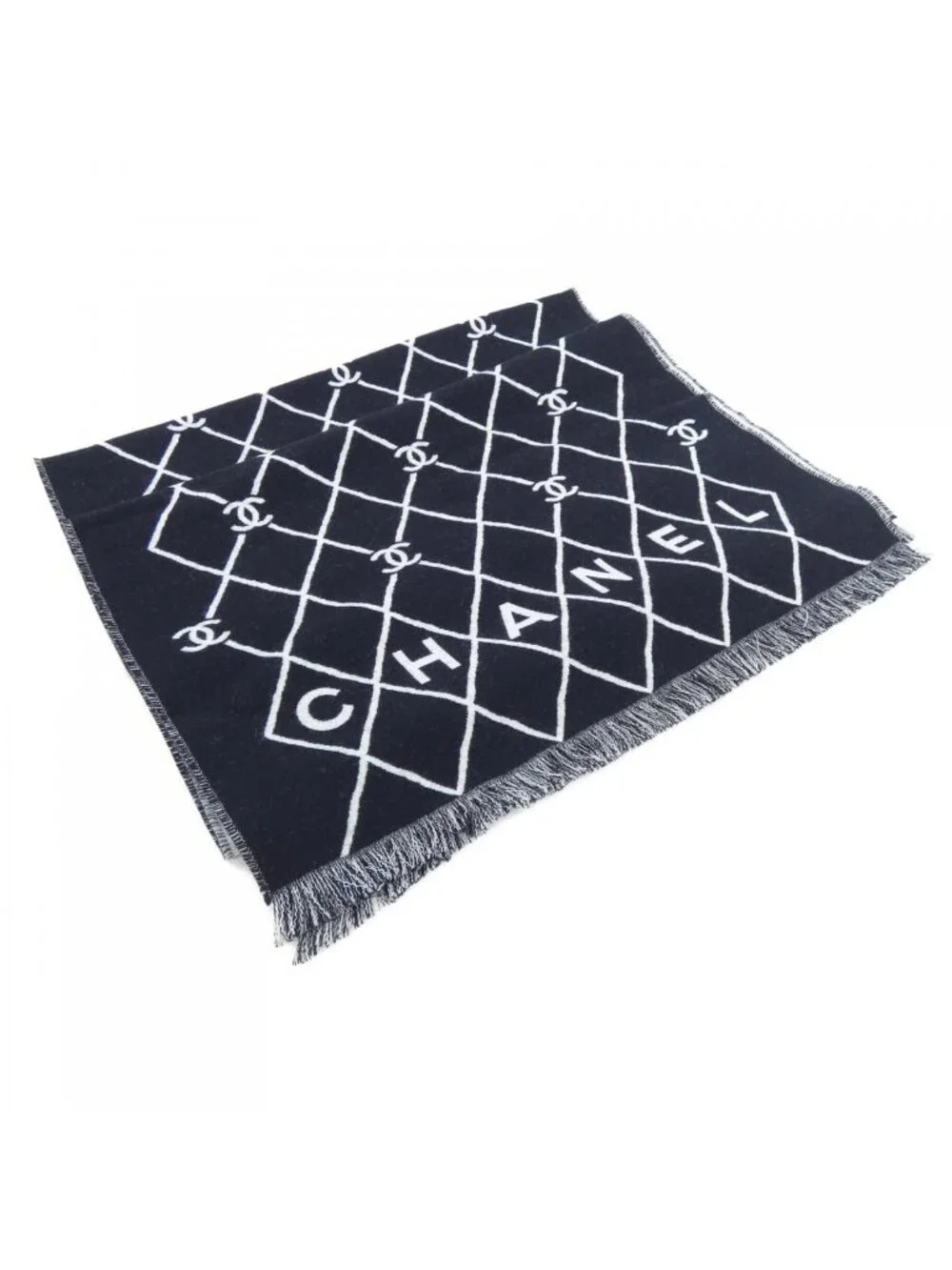 Chanel Stole Scarf Black
